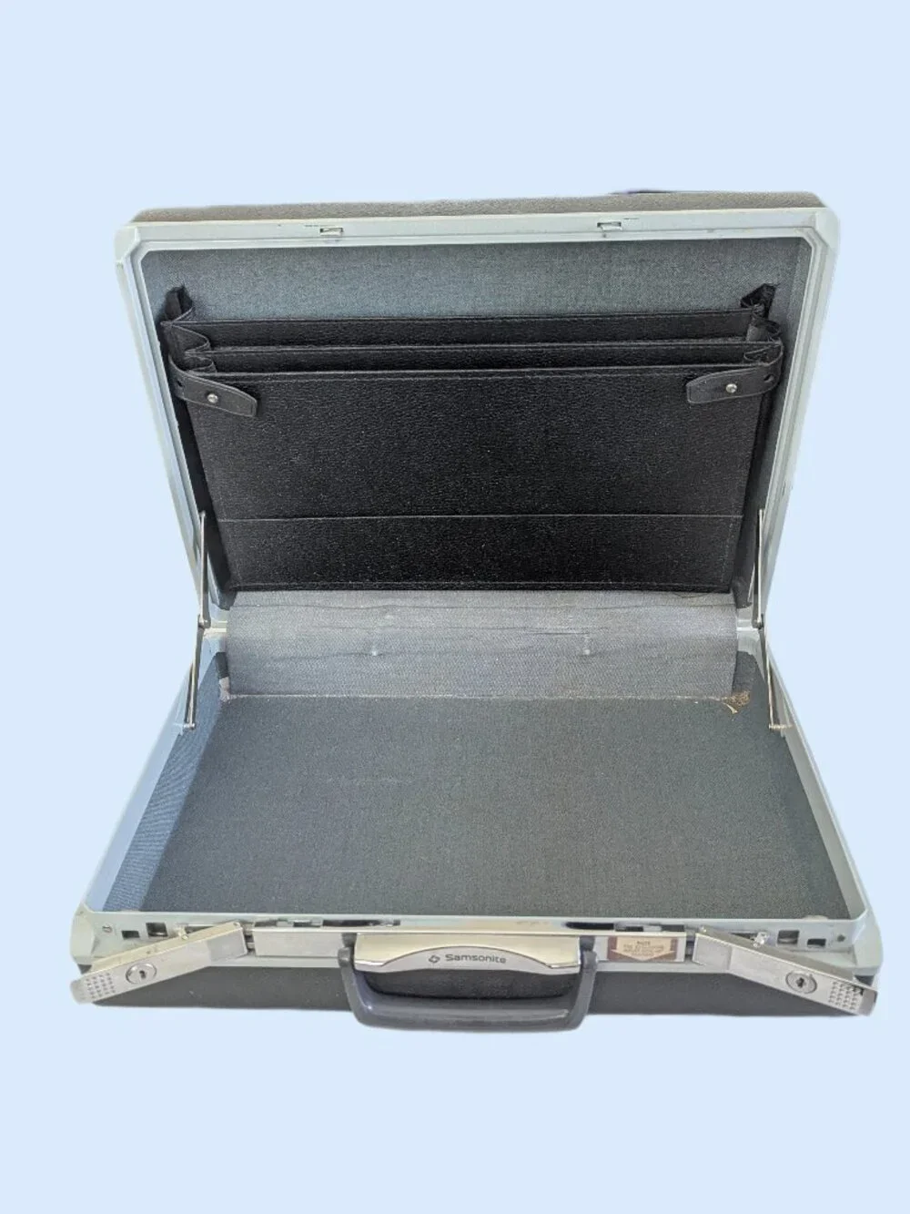 Vintage Black & Chrome Samsonite Locking Briefcase